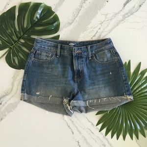 High Waist Denim Shorts 2.5" inseam
